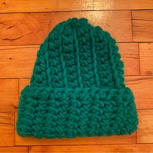 💚 One of One EUC - Hand Made Kelly Green Wool Beanie
